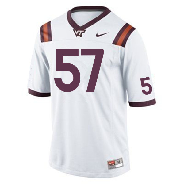 Men #57 Zack Treser Virginia Tech Hokies College Football Jerseys Sale-Maroon